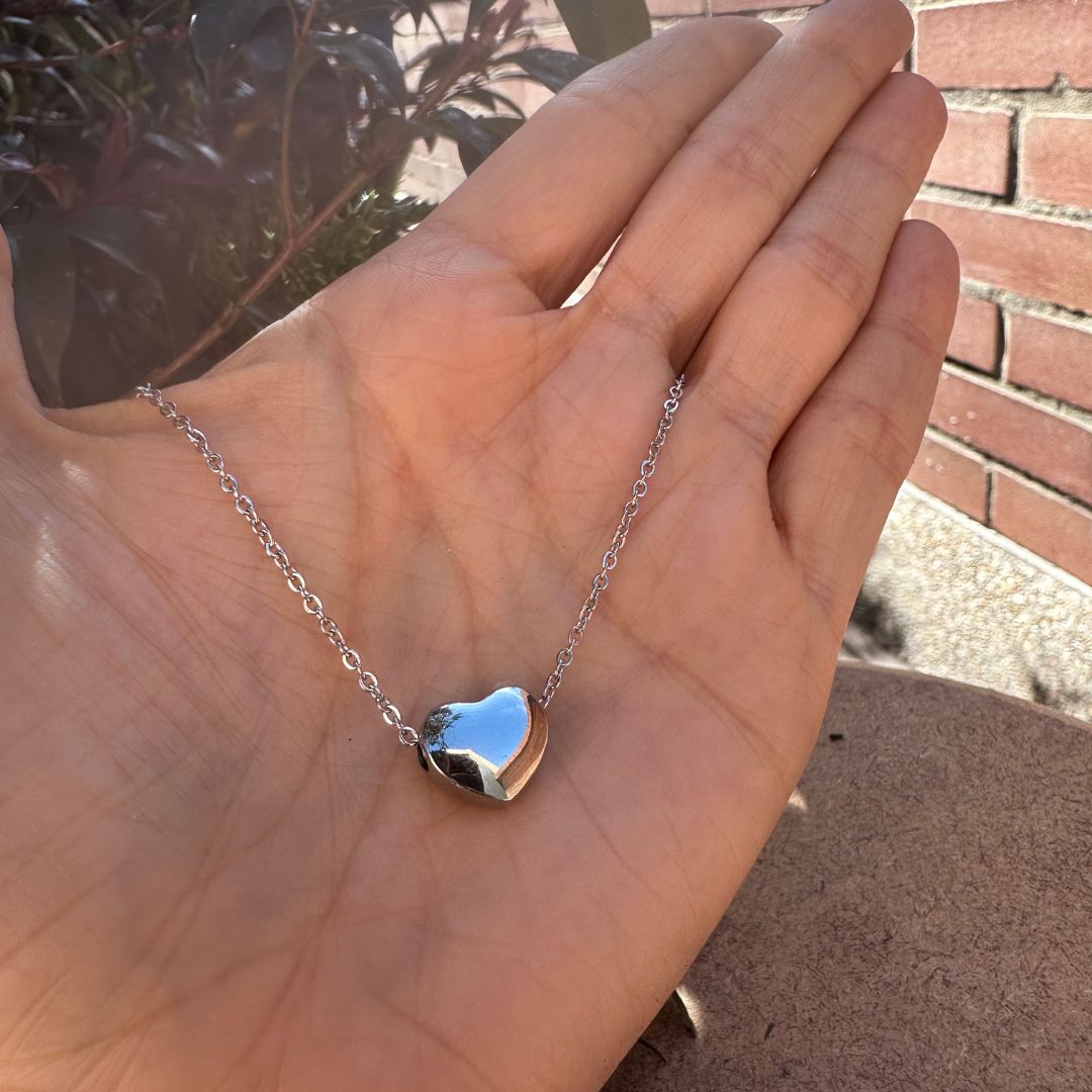 Cadena Corazón curvo pasante