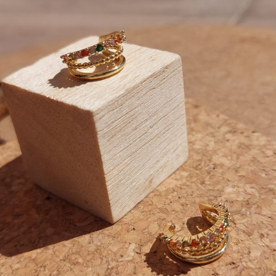 Earcuff Trio Arco Iris