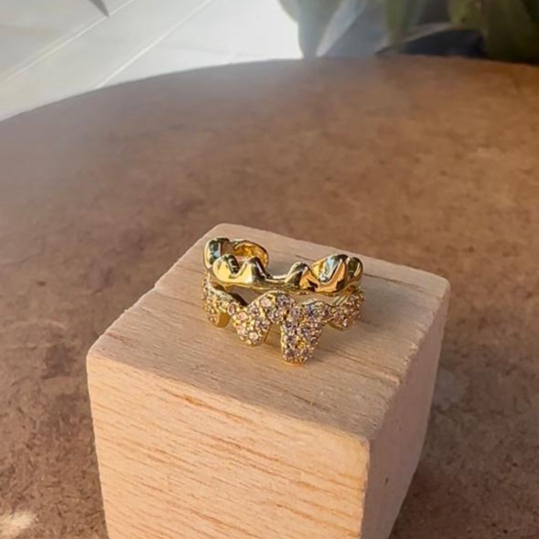 Earcuff Ondas Dorado