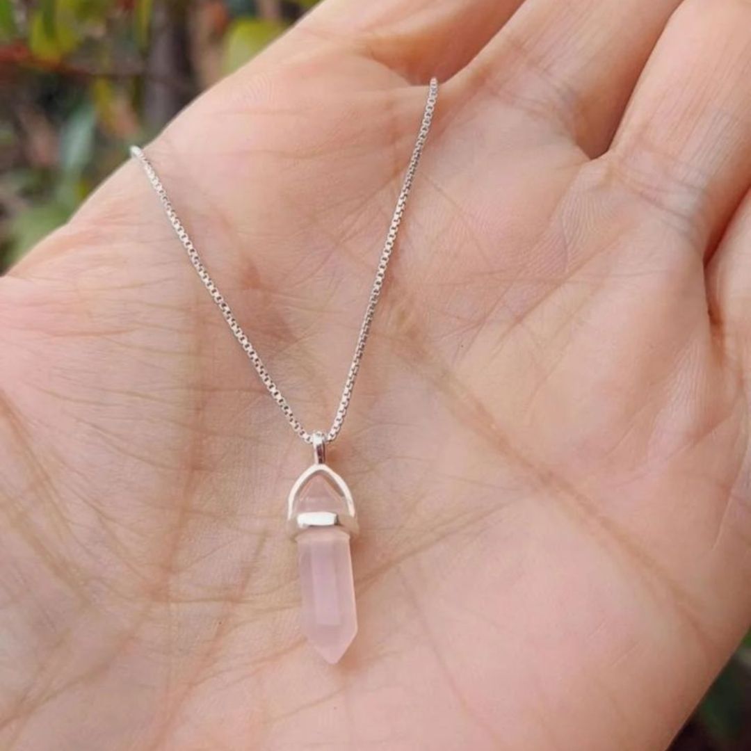 Cadena Cuarzo Rosado