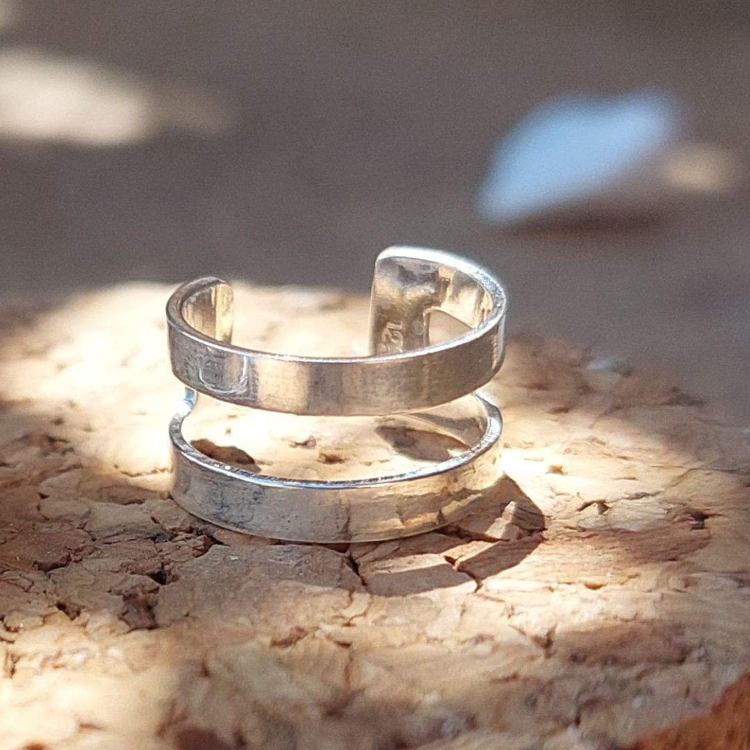 Earcuff doble línea gruesa