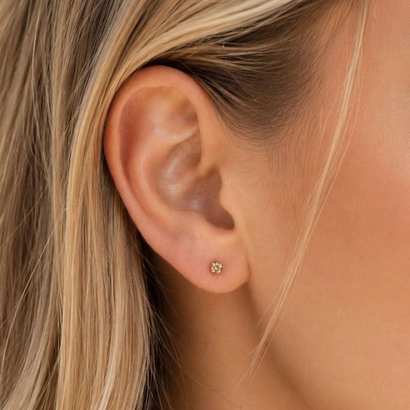 Diamante Fancy Natural Champagne en Oro 18K