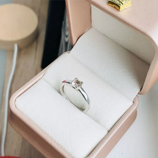 Morganita de 0,31 ct en Plata Rodinada