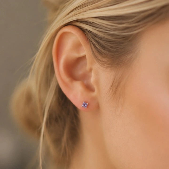 Amatista Natural de 3mm en Plata 925
