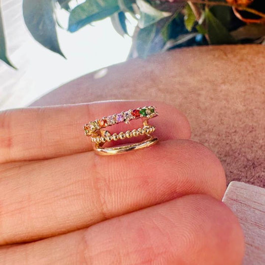 Earcuff Trio Arco Iris