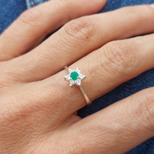 Anillo Esmeralda Marquesa