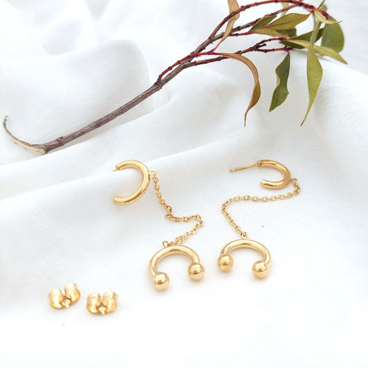 Earcuff y Cadena con Candonga