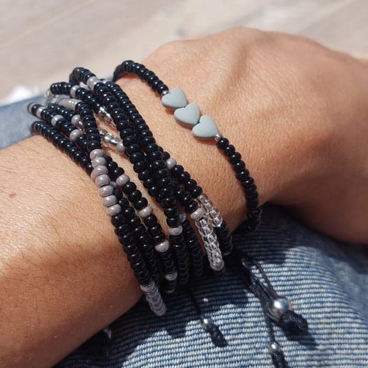 Pulsera Multi Tiras en Plateado