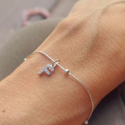 Pulsera pepas con Inicial