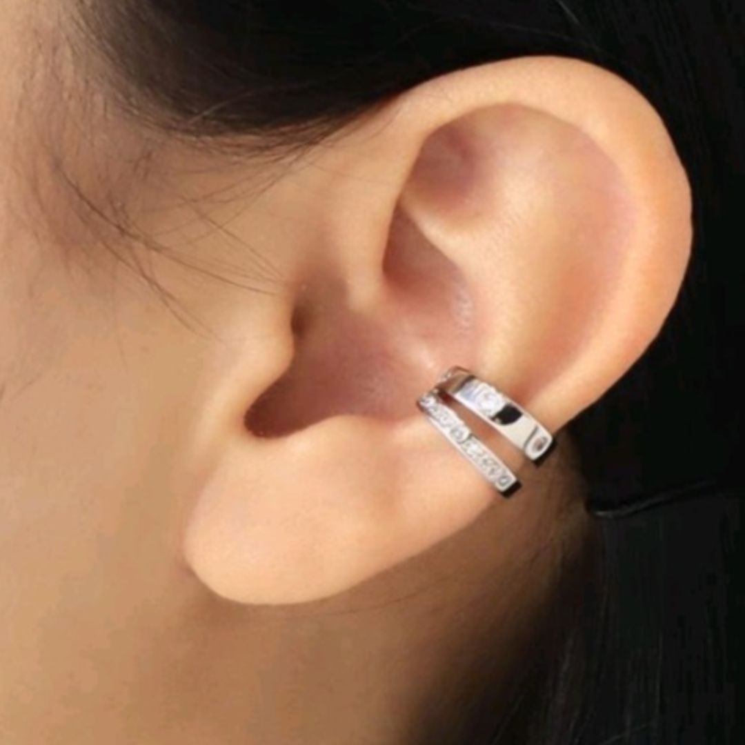 Earcuff doble con circón