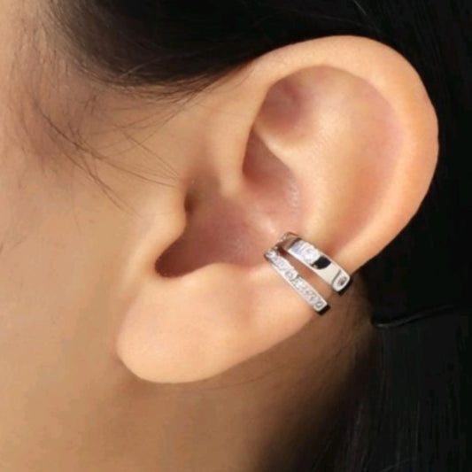 Earcuff doble con circón