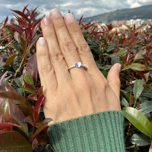 Anillo Corazón y Cintillo de Circón
