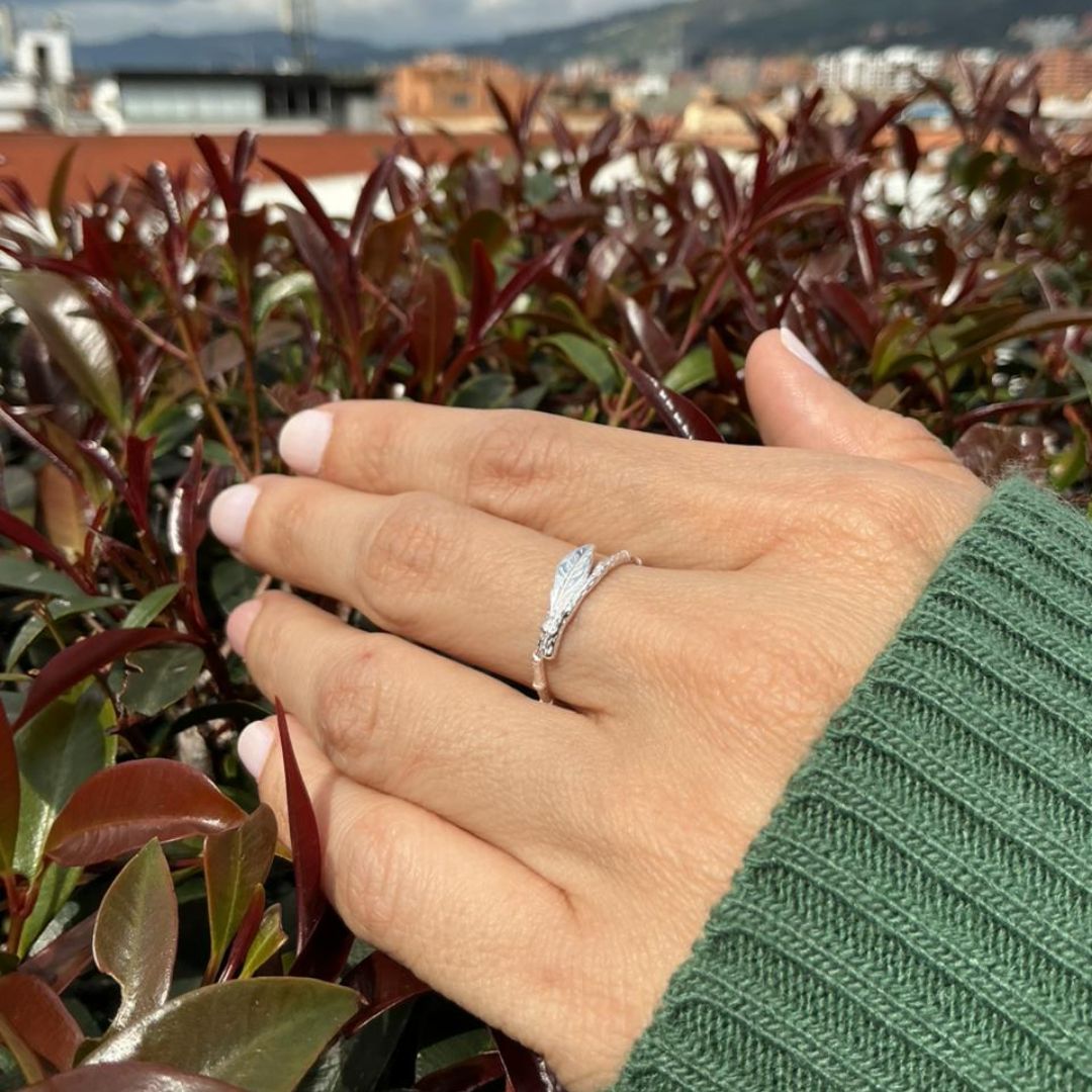 Anillo Hoja Silvestre Ajustable