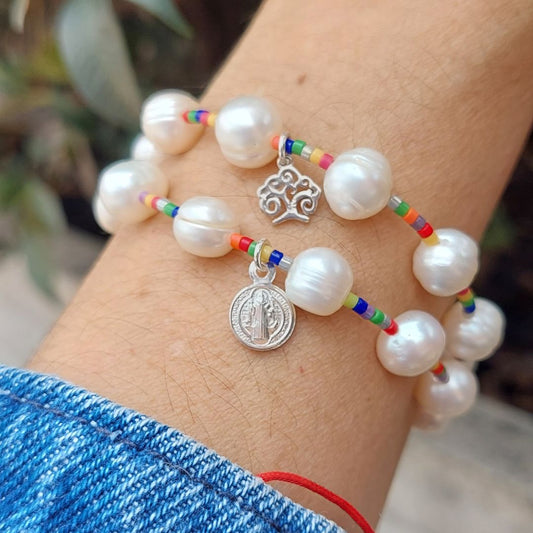 Pulsera Belle Perla y Color