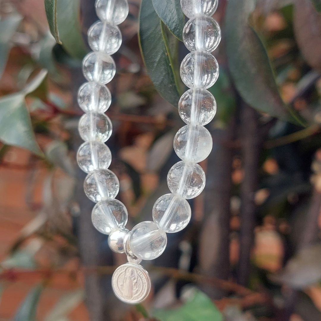 Pulsera Cuarzo Cristal con Dije