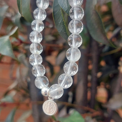 Pulsera Cuarzo Cristal con Dije