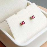 Rubi Natural de 0.30ct en Plata Rodinada