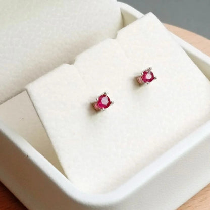 Rubi Natural de 0.30ct en Plata Rodinada