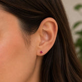 Rubi Natural de 0.30ct en Plata Rodinada
