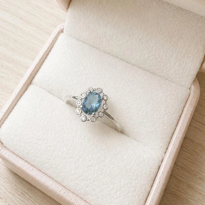 Topacio Sky Blue Natural de 0.76 ct en Plata