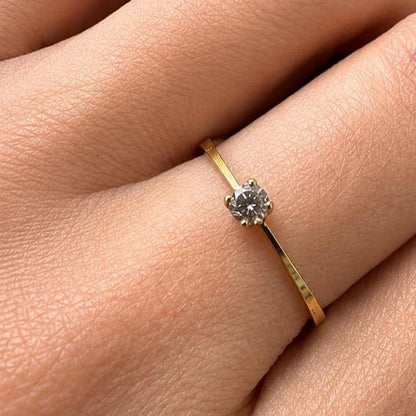 Diamante Natural Champagne en Oro 18K