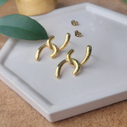 Aretes Nudo Dorado